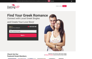 Greek Dating VIP Homepage Image